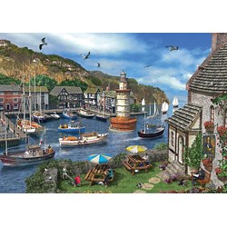 Falcon (11052) - Dominic Davison: "Summertime Harbour" - 1000 pieces puzzle