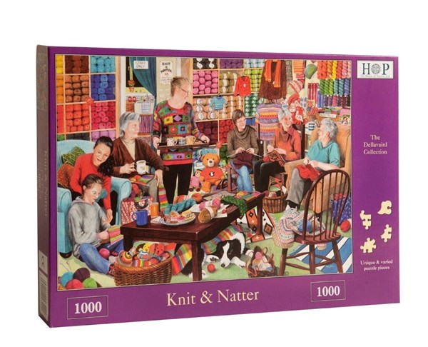 The House of Puzzles (3220) - "Knit & Natter" - 1000 pieces puzzle