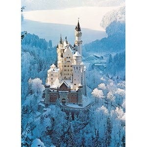 Ravensburger (16219) - "Neuschwanstein Castle in Winter" - 1500 pieces puzzle