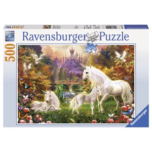Ravensburger (14195) - "Enchanted Unicorns" - 500 pieces puzzle