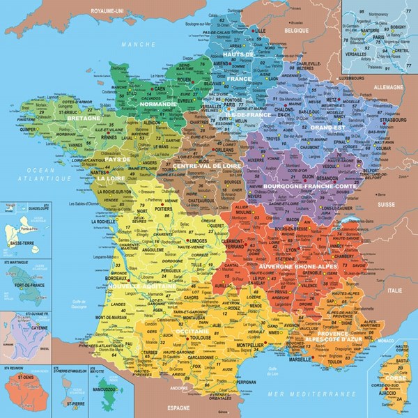 Puzzle Michele Wilson (W80-100) - "Map of France" - 100 pieces puzzle