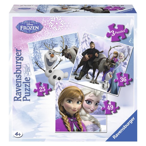 Ravensburger (07276) - "Frozen" - 25 36 49 pieces puzzle