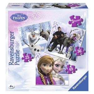 Ravensburger (07276) - "Frozen" - 25 36 49 pieces puzzle