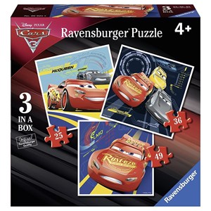 Ravensburger (06925) - "Cars 3" - 25 36 49 pieces puzzle
