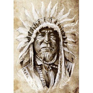 Grafika (00650) - "Indian Chief" - 1000 pieces puzzle