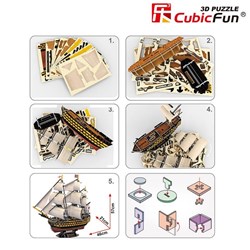 Cubic Fun (T4019H) - "HMS Victory" - 189 pieces puzzle