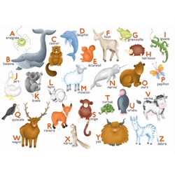 Puzzle Michele Wilson (W306-12) - "The animals alphabet" - 12 pieces puzzle