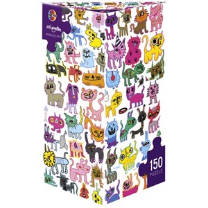 Heye (70169-29482) - Jon Burgerman: "Scribbled Cats" - 150 pieces puzzle