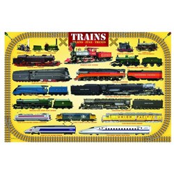 Eurographics (8104-0090) - "Steam Locomotives" - 100 pieces puzzle
