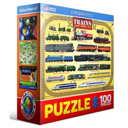 Eurographics (8104-0090) - "Steam Locomotives" - 100 pieces puzzle