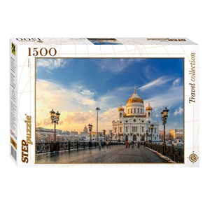 Step Puzzle (83053) - "Cathedral of Christ the Saviour, Moscow" - 1500 pieces puzzle