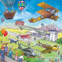 Ravensburger (09273) - "On the Road and in the Air" - 49 pieces puzzle