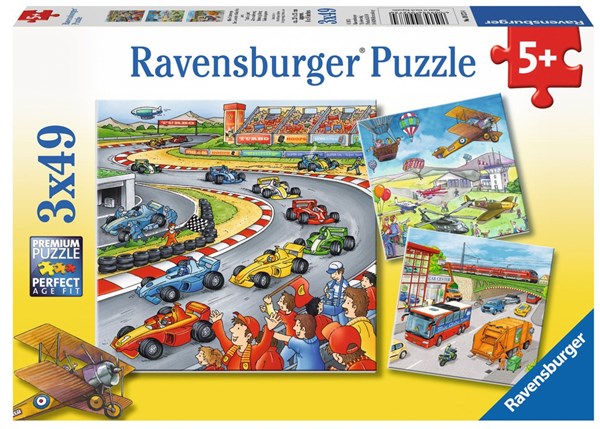 Ravensburger (09273) - "On the Road and in the Air" - 49 pieces puzzle