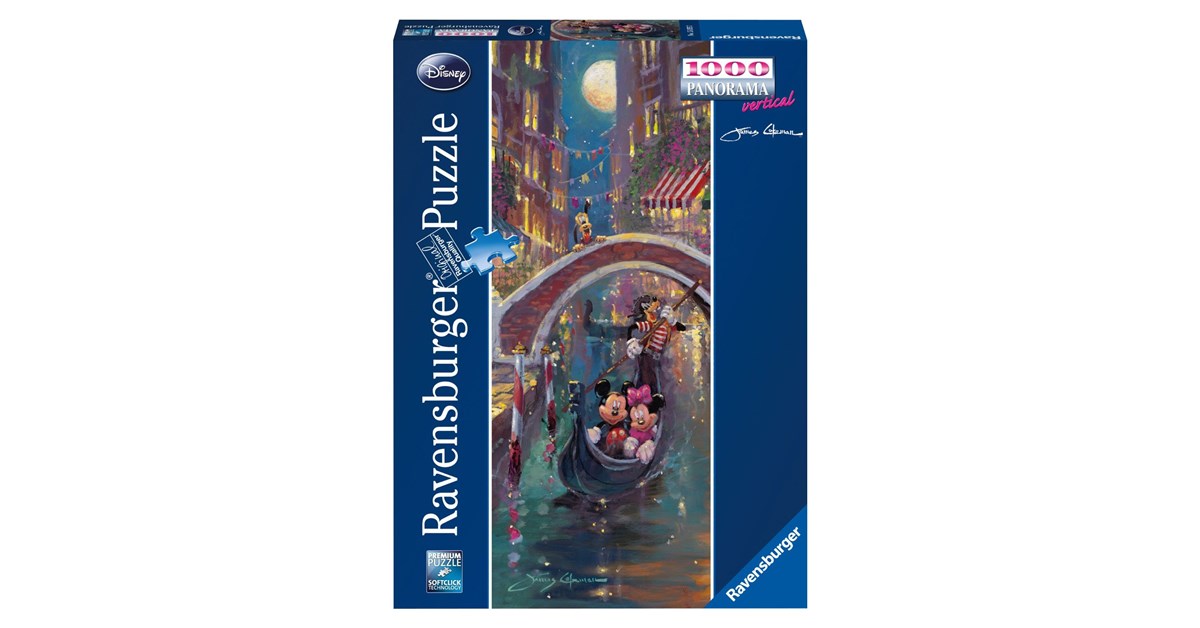 ravensburger puzzle 1000 pz - panorama - romantic disney serata venezia  15055 4005556150557