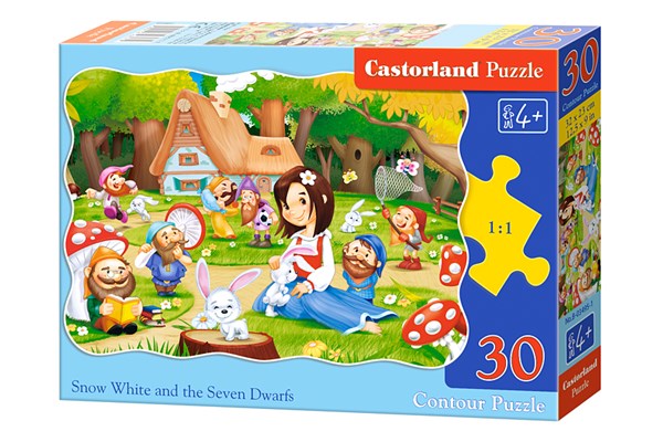 Castorland (B-03495) - "Snow White and the Seven Dwarfs" - 30 pieces puzzle