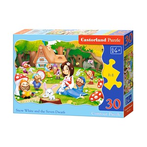 Castorland (B-03495) - "Snow White and the Seven Dwarfs" - 30 pieces puzzle