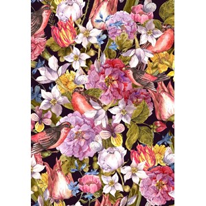 Grafika Kids (01174) - "Vintage Flowers and Birds" - 100 pieces puzzle