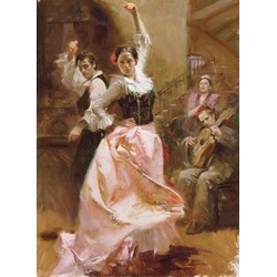 Art Puzzle (4600) - Pino Daeni: "Dancing in Barcelona" - 1500 pieces puzzle