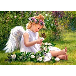 Castorland (B-51991) - "The garden angel" - 500 pieces puzzle