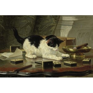 Grafika Kids (00282) - Henriette Ronner-Knip: "Kitten's Game" - 100 pieces puzzle