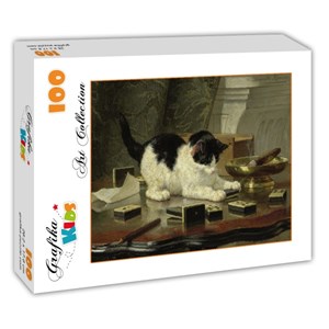 Grafika Kids (00282) - Henriette Ronner-Knip: "Kitten's Game" - 100 pieces puzzle