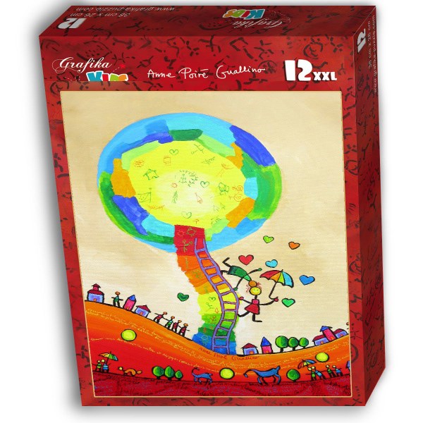 Grafika Kids (01758) - Anne Poire, Patrick Guallino: "Les Ombrelles du Bonheur" - 12 pieces puzzle