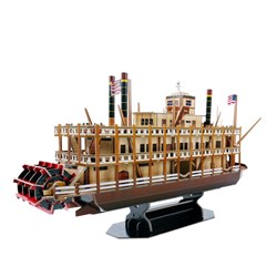 Cubic Fun (T4026h) - "Mississippi Steamboat" - 142 pieces puzzle