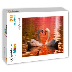 Grafika Kids (01050) - "Swans" - 24 pieces puzzle