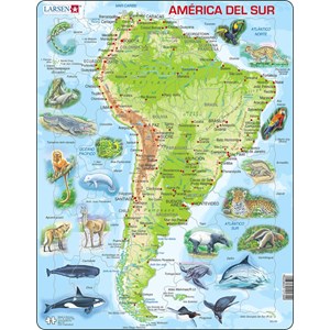 Larsen (A25-ES) - "South America - ES" - 65 pieces puzzle