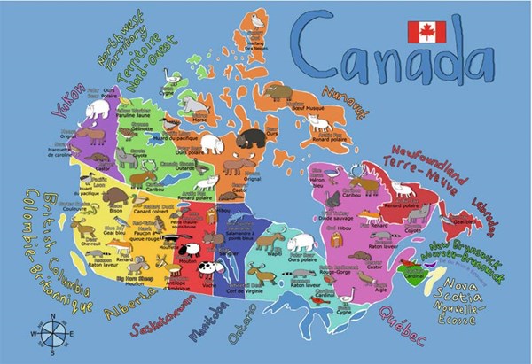 Ravensburger (05431) - "Canada Map" - 24 pieces puzzle