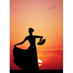Grafika Kids (00389) - "Flamenco at Sunset" - 300 pieces puzzle