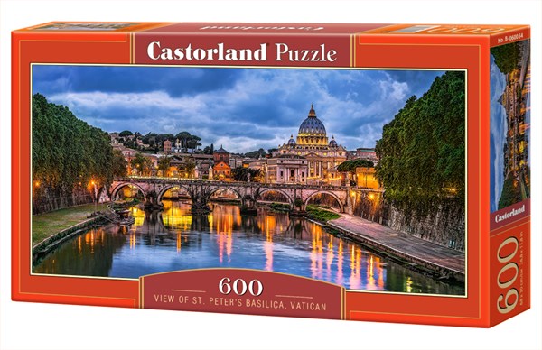 Castorland (B-060054) - "View of St Peter's Basilica, Vatican" - 600 pieces puzzle