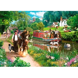 The House of Puzzles (3695) - "Tow Path" - 1000 pieces puzzle