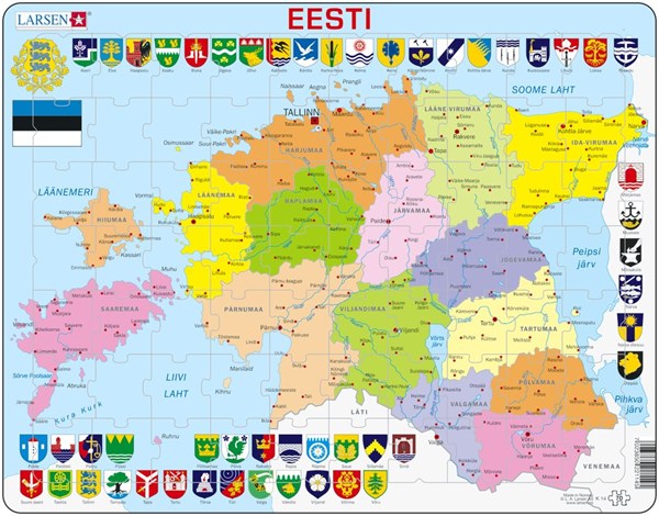 Larsen (K14-EE) - "Estonia Political - EE" - 70 pieces puzzle