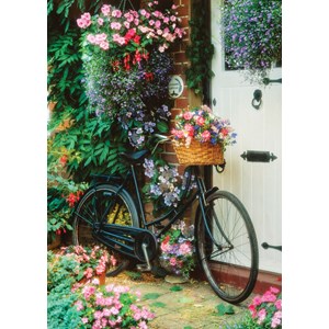 Art Puzzle (4166) - "Bicycle and Flowers" - 500 pieces puzzle