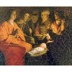 Puzzle Michele Wilson (A102-250) - Georges de La Tour: "Adoration of the Shepherds" - 250 pieces puzzle