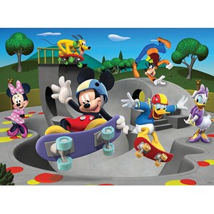 Ravensburger (10871) - "Mickey and his friends are making the skateboard" - 100 pieces puzzle