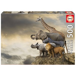 Educa (16737) - "Animals On The Edge Of A Cliff" - 500 pieces puzzle