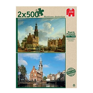 Jumbo (18347) - "Munttoren Amsterdam" - 500 pieces puzzle