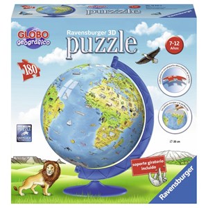 Ravensburger (12341) - "World Map in Spanish" - 180 pieces puzzle