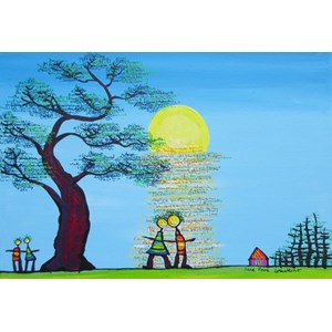 Grafika Kids (01783) - Anne Poire, Patrick Guallino: "Ecrit dans le Ciel" - 12 pieces puzzle