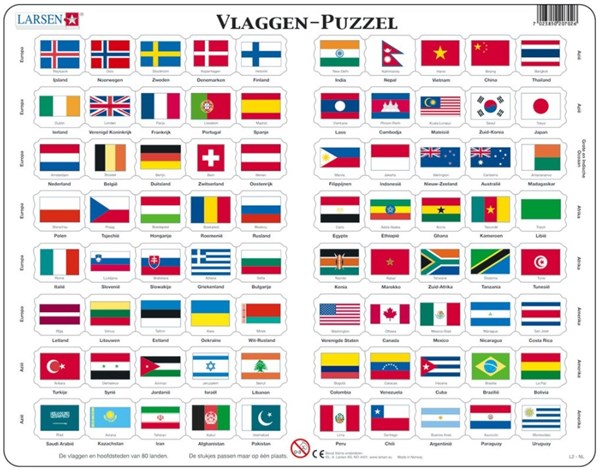 Larsen (L2-NL) - "Flag - NL" - 80 pieces puzzle
