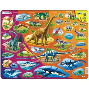 Larsen (HL1-GB) - "Dinosaurs - GB" - 85 pieces puzzle