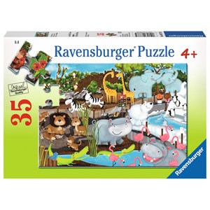 Ravensburger (08778) - "Day at the Zoo" - 35 pieces puzzle