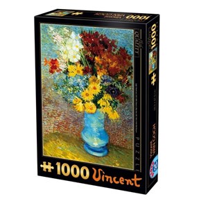 D-Toys (66916-VG02) - Vincent van Gogh: "Flowers in a Blue Vase" - 1000 pieces puzzle