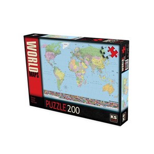 KS Games (11332) - "World map (in Turkish)" - 200 pieces puzzle