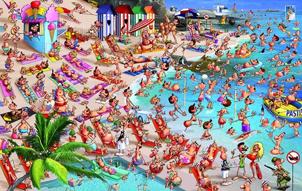 Piatnik (536748) - François Ruyer: "The beach" - 1000 pieces puzzle