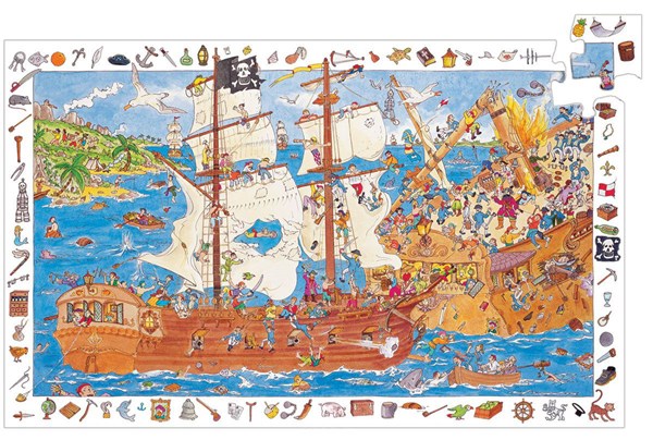 Djeco (07506) - "Pirates" - 100 pieces puzzle