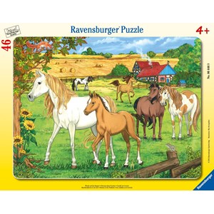 Ravensburger (06646) - "Horses on the meadow" - 46 pieces puzzle