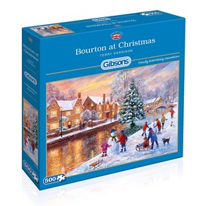 Gibsons (G3088) - Terry Harrison: "Bourton at Christmas" - 500 pieces puzzle